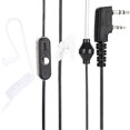 thumbnail image 2 of 2-pin earphone headset ear hook K headphones for 2-way radio walkie talkie (black), 2 of 5