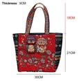 thumbnail image 2 of Sac Fourre-Tout Vintage pour Femmes, Sac à Main Décontracté, Sacs de Magasinage, Hibou Rouge, 2 of 8