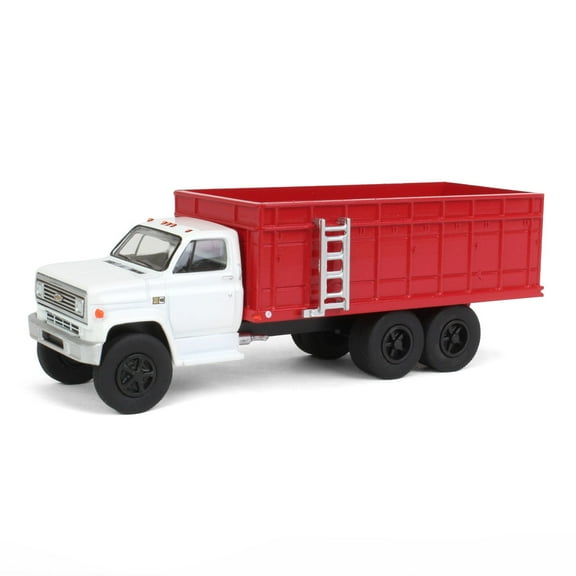 1/64 1983 Chevrolet C70 Tandem Grain Truck w/ White Cab & Red Bed 51434-A