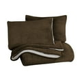 thumbnail image 3 of Swift Home  Luxurious Reversible High Pile Plush and Sherpa Comforter Set Chocolate King - Cal King, 3 of 5