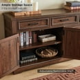 thumbnail image 5 of T4TREAM Farmhouse Buffet Sideboard with Storage, 66'' Wide Hutch Cabinet for Kitchen Dining Room, Brown, 5 of 7