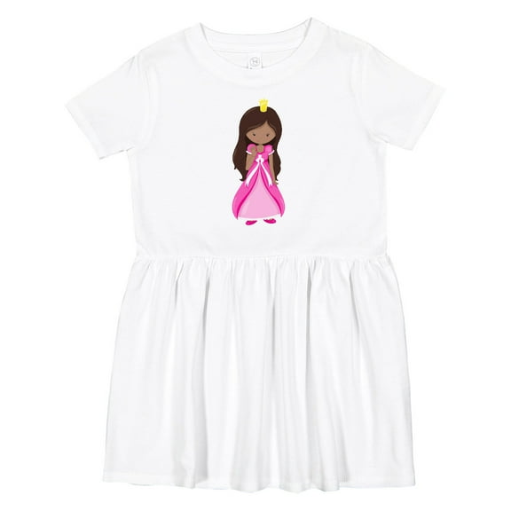 Inktastic African American Princess, Queen, Gown, Pink Dress Girls Toddler Dress