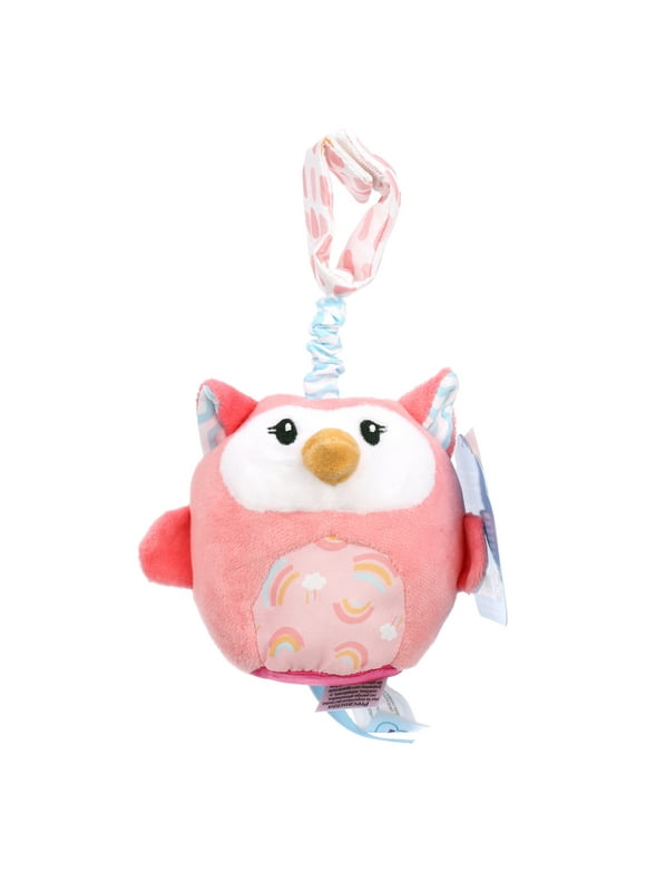 Spark Create Imagine Travel Chime, Pink Owl Plush Toy
