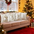 thumbnail image 2 of For Living Room Festive Decor: 4 Counts Christmas Pillow Cover Set 18x18 Inch Soft Single Side Printing Cushion, 2 of 7