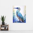 thumbnail image 2 of Blue Footed Booby Bird Watercolour Painting Collage Extra Large XL Wall Art Poster Print, 2 of 3