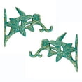 thumbnail image 2 of Sungmor Soportes colgantes de hierro fundido para plantas. Paquete de 2 ganchos verdes de pared para macetas, comederos de aves, campanillas, faroles y casitas. Estilo vintage para jardín y exterior., 2 of 3