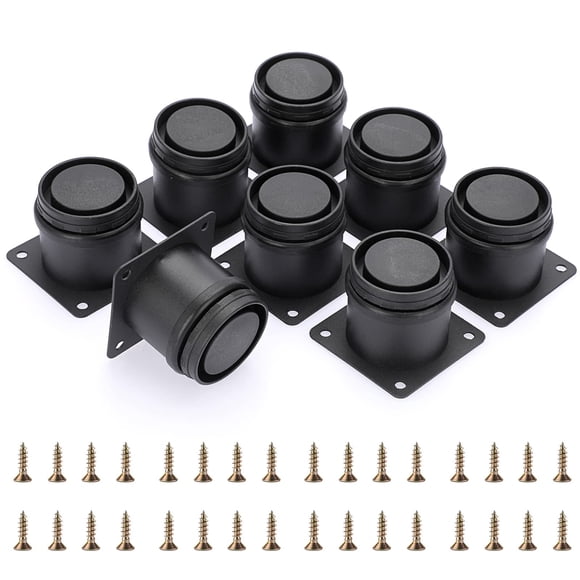 BTSKY 8 Pcs Pieds de Meuble de 2 Pouces à Hauteur Réglable - Surélevateurs de Meubles en Métal Pieds d'Armoire en Acier Inoxydable pour Sofa Pieds de Remplacement Robustes Rallonges de Pieds pour Bureau Table Chaise