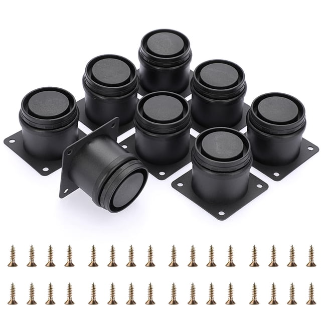BTSKY 8 Pcs Pieds de Meuble de 2 Pouces à Hauteur Réglable - Surélevateurs de Meubles en Métal Pieds d'Armoire en Acier Inoxydable pour Sofa Pieds de Remplacement Robustes Rallonges de Pieds pour Bureau Table Chaise