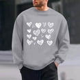 thumbnail image 1 of Ceisia Men's Regular-Fit Crew-Neck Double-Heart Hand-Drawn Printed Casual Sweatshirt Gift, 1 of 8