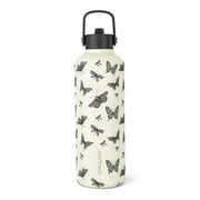 Thyme & Table 32oz Stainless Steel Cleo Bottle with Straw, Butterfly