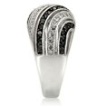 thumbnail image 4 of Rhodium + Ruthenium Brass Ring with AAA Grade CZ in Jet for Women Jet Stone Color Style 0W224 Size 5, 4 of 4