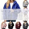thumbnail image 3 of Ghalytn Women's Sherpa Fleece Zip Up Hoodie Jacket, Oversized Long Sleeve Hooded Coat with Pockets, 3 of 7