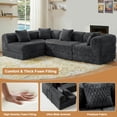 thumbnail image 6 of VNT 109" Convertible Sectional Sofa with 5 Pillows for Living Room, Apartment, Gray, 6 of 7