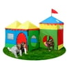 Gigatent 2 in 1 Camelot Village Play Tent Roll-up Side Door & Tunnel Port