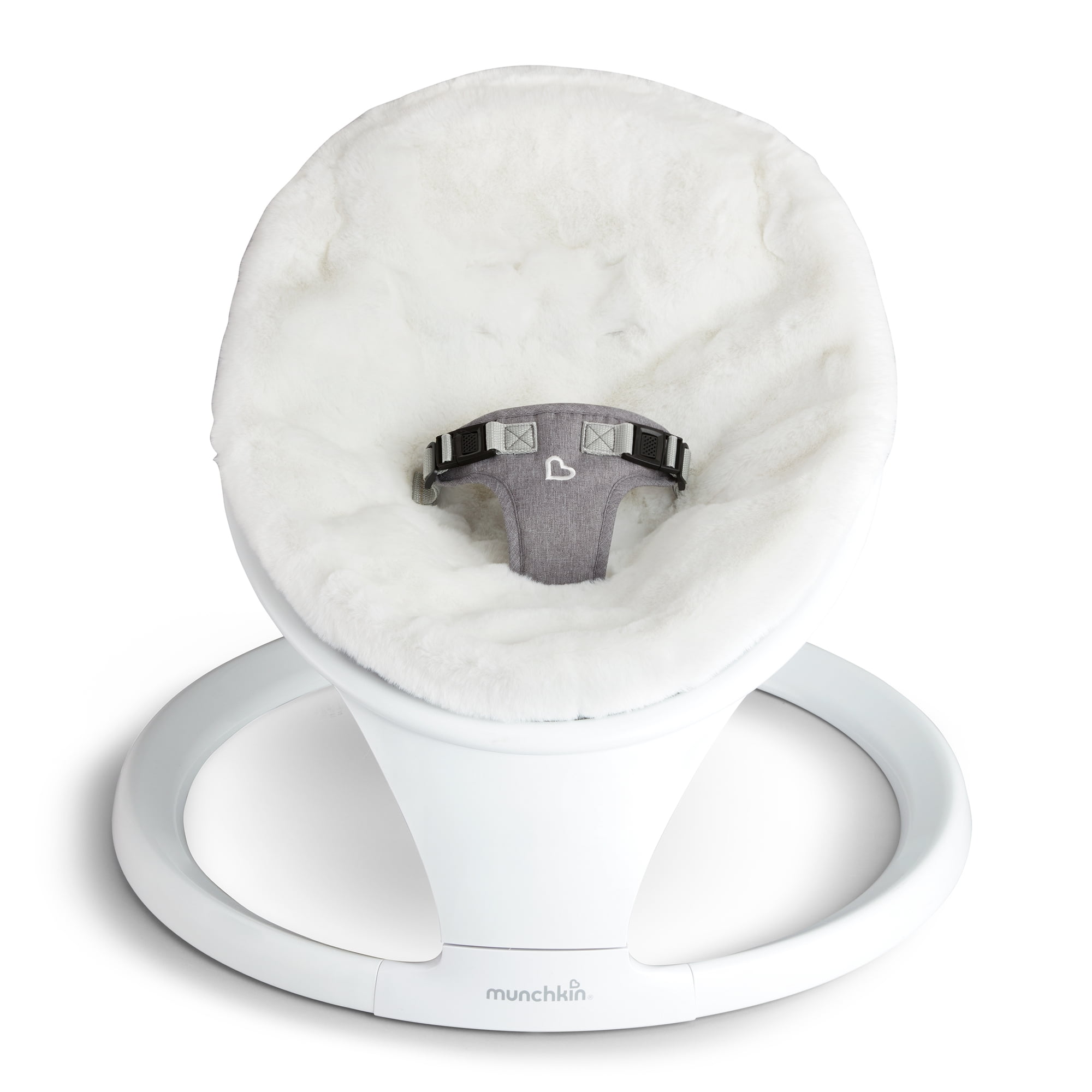Munchkin® Seat Cover for Infant Baby Swing, Premium Ultra-Soft Faux Fur, White, Unisex