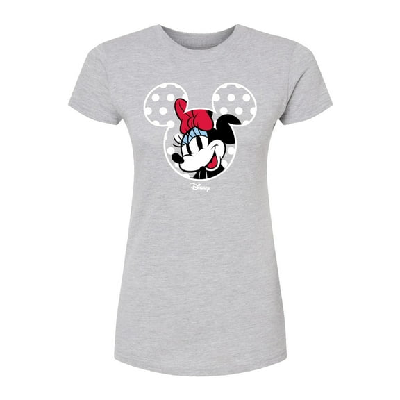 Disney - Minnie Ears - Juniors Fitted Short Sleeve Graphic T-Shirt