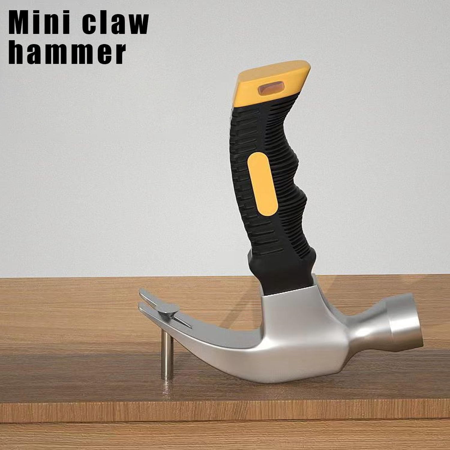 2 PacK Small Claw Hammer, Kid Hammer,Non-Slip Handle Mini Steel Head Small Hammer for House & DIY (yellow&Blue)