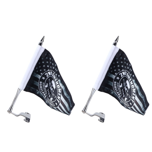 Mástil De Bandera De EE.UU. UU. Para Motocicleta, L R Cromado, 2 Piezas, Kit De Montaje De Mástil De Tapa De Maletero, Aluminio, 25 Cm, Reemplazo Para Gold Wing Tour 2018-2020 Para
