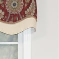 thumbnail image 2 of RLF Home Wakeshire Glory Valance Garnet. 3" Rod Pocket, Layered, Trimmed. 50"W X 16"L, 2 of 2