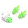 thumbnail image 1 of Pince-nez Étanche Doux pour la Natation Anti-Bruit Bouchon d'Oreille Adultes Fiable Réutilisable Solide Surf Sports Nautiques Protection Portable Protecteur d'Oreille de Natation Vert, 1 of 9