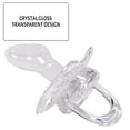 thumbnail image 2 of CutiePlusU Adult Sized Pacifier Dummy for Adult Babies-Crystal Butterfly Shape Big Shield 2 Pack- Black,White, 2 of 5