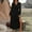 Black, variant on Oplxuo Womens Plus Size Wedding Guest Cocktail Maxi Dress Long Sleeve Elastic Waist V-Neck A-Line Side Slit Flowy Dresses