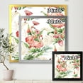 thumbnail image 4 of Designart 'Tropical Flowers & Gold Leaves With Pink Flamingos' Traditional Framed Art Print, 4 of 4