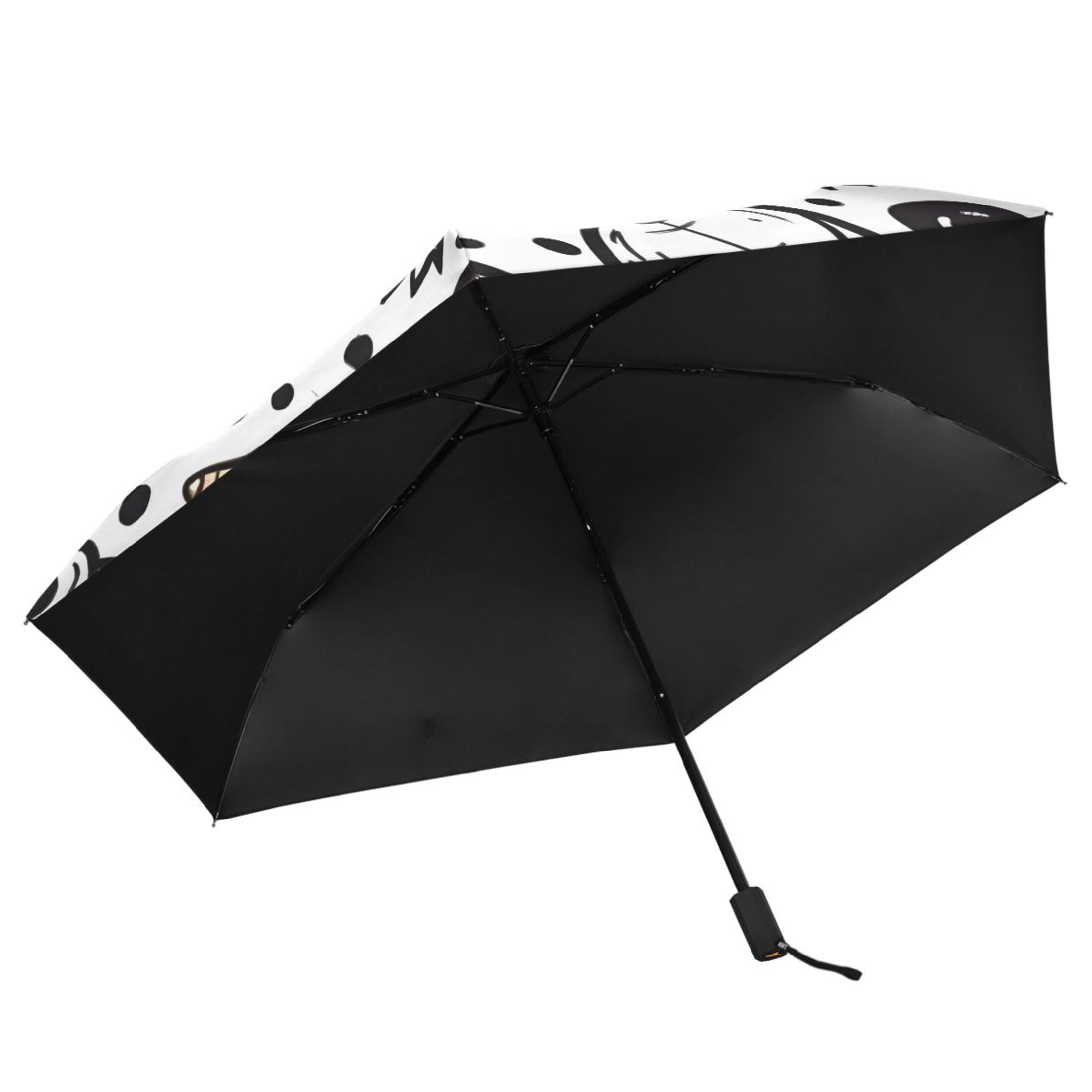 ALAZA Skeleton Cartoon UPF 50+ Compact Folding Umbrella for Rain Travel Umbrella Packable