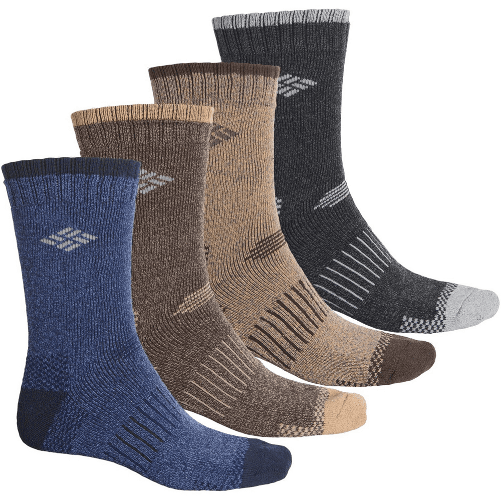 Columbia - Columbia Wool Blend Boot Socks Crew (For Men)- 4-Pack Size ...