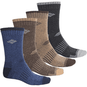 Columbia Cotton Blend Boot Socks Crew (For Men)- 4-Pack Size Large /6-12 Multi