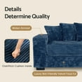 thumbnail image 3 of Advwin 110" Oversized L Shaped Sofa with Chaise, Comfy Plush 2-Piece L-Shaped Sectional Couches with 8 Pillows, Soft Fluffy Upholstered Sofa Bed for Living Room Apartment Bedroom, Navy Blue, 3 of 12
