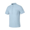 thumbnail image 5 of Men's Big and Tall Henley T-Shirts, Short Sleeve Pocket Waffle Knit Loose Fit Shirt Summer Oversized Button Tee Big and Tall Size S-3XL Light Blue, 5 of 9