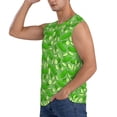 thumbnail image 3 of Balery Green Cucumber Camisetas sin mangas para hombre, absorbe la humedad y protege contra el mal olor.-Large, 3 of 7