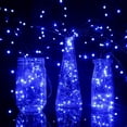 thumbnail image 4 of Solar String Lights for Outdoor,33ft 100 LED Bright Copper Wire Fairy Lights Waterproof Solar Lights with 8 Modes for Tree Garden Party Wedding Christmas Decor (Blue), 4 of 9