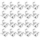 thumbnail image 1 of 20pcs Fossils Mineral Collectibles Acrylic Triangle Display Stand Clear Easel-yu, 1 of 3