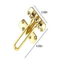 thumbnail image 3 of Door Reinforcement Lock, 1 Pack, Inward Swinging Inside Doors Flip Lock Home Reinforcement Lock for Swing-in Doors, Front Door, Hotel Door, Thicken Solid Aluminium Alloy, 3 of 6