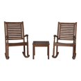 thumbnail image 4 of 3-Piece Outdoor Rocking Chair with Slatte Square Side Table - Brown, 4 of 5
