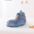 thumbnail image 6 of Reading Pillow Glow in The Dark Bed Rest Wedge Kids Glow Backrest Pillow Dinosaur Print with Arms Back Support for Sitting Up in Bed Cushion, Orange-Blue, 6 of 16