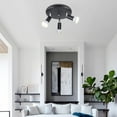 thumbnail image 2 of 3 Way Round Plate Ceiling Spotlight Cabinet Rotatable LED Light Bulbs Home Lighting Warm White Light, 2 of 6