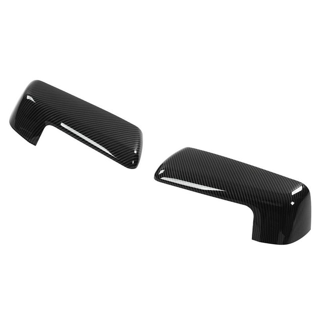 Top Half Mirror Cover, Replacement Anti Aging Easy To Install Durable Side Wing Mirror Cover For Car Glossy Black,Carbon Fiber Style