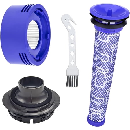 4 Piece Vacuum Cleaner Accessories with Rear Motor Cover, Filters and Brushes, Replacement Filter for Cleaning and Hygiene for Dy*son V7 V8