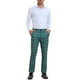 thumbnail image 2 of Pantalones de Hombre INSPIRE CHIC de Cuadros Casual de Corte Regular con Frente Plano y Stretch, Talla 28, Verde Oscuro, 2 of 6