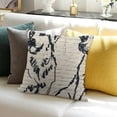 thumbnail image 3 of SHANXI  Ink and Wash Dog Bule Throw Pillow Cover,Case Outdoor Decoration for Sofa Couch Farmhouse 18x18in, 3 of 5