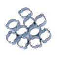thumbnail image 1 of relayinert DOUBLE EAR CLIPS ,O CLAMP ,ZINC ,10 PACK PLATED STEEL 28 to 31mm 1Set, 1 of 6