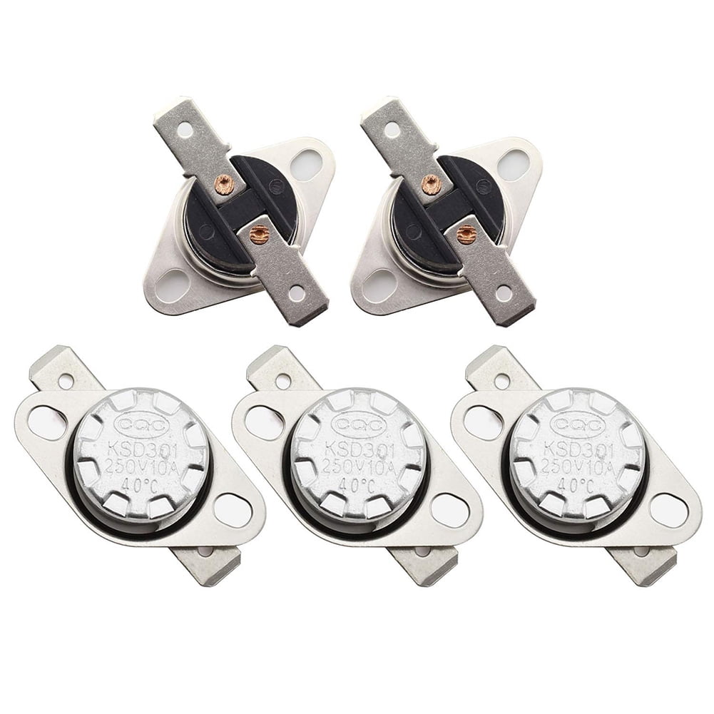 5 Pcs KSD301 Thermal Control Switch 250V 10A Normally Closed NC