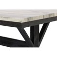 thumbnail image 4 of Light Espresso Faux Marble Dining Set with Dark Wood Base and Gray Chairs, 4 of 6