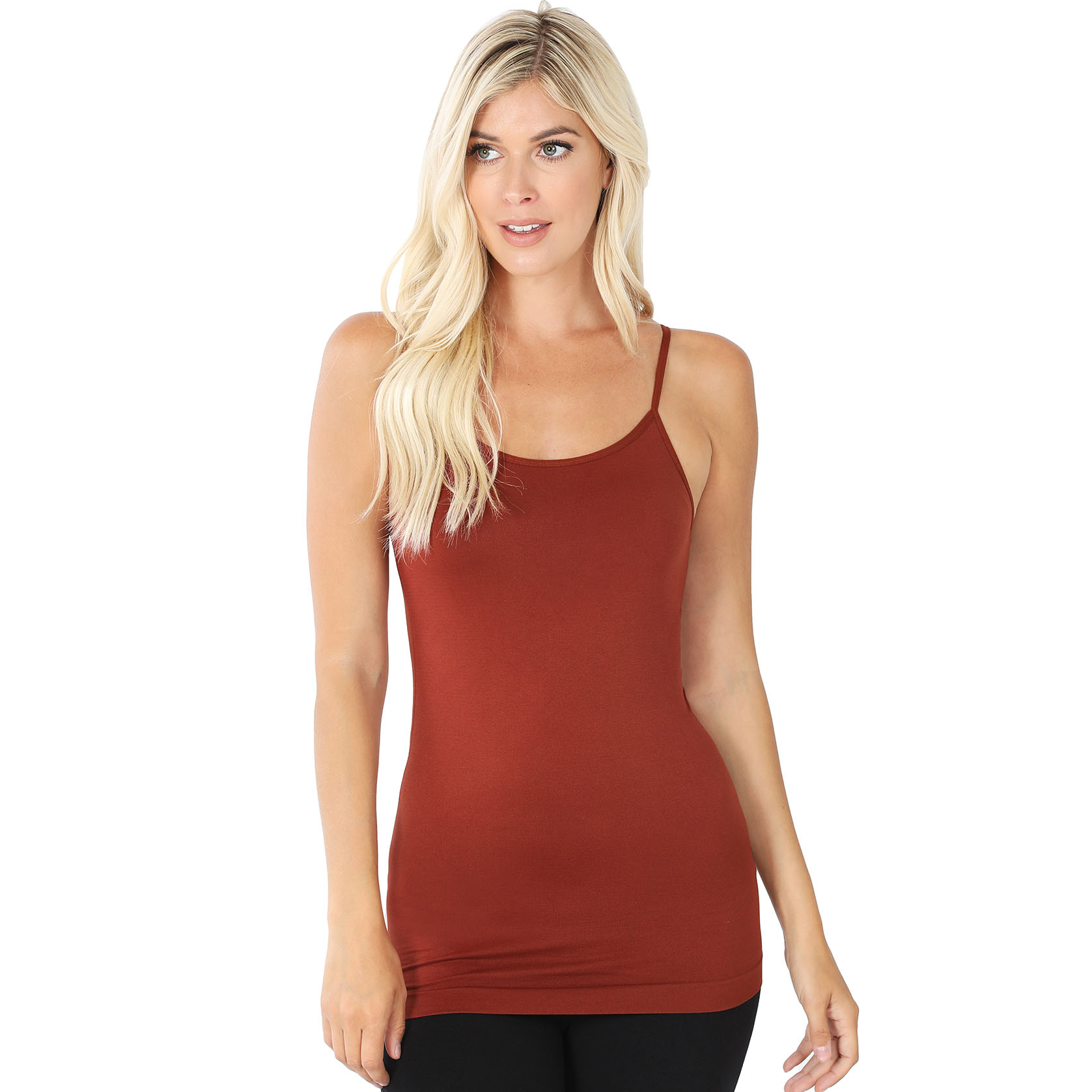 Melody Women's Seamless Longline Camisole Tank Top with