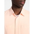 thumbnail image 4 of George Men's and Big Men's Knit Button-up Shirt with Short Sleeves, Sizes S-5XL, 4 of 5
