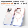 thumbnail image 7 of Magnetic Case for iPhone 12 Pro / iPhone 12 6.1", Compatible with MagSafe Wireless Charging, Gradient Frame Anti-Scratch Skin-Feel Shockproof Protective Slim Phone Case Cover, Pink/Purple, 7 of 7