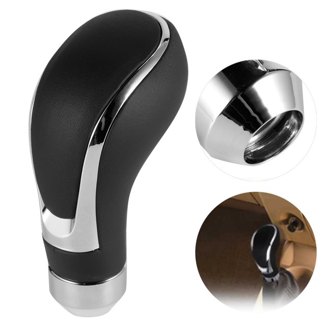Shift Stick, Shift Lever, Fashionable Black+Silver Auto Parts Suitable for Circular Gear Lever